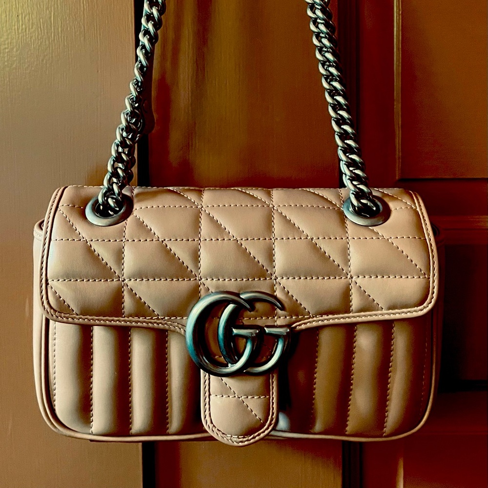 Gucci Marmont rose beige shoulder/crossbody small bag